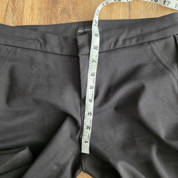 Saks Fifth Avenue Black Trousers Cuffed Hem Size 2 - Picture 6 of 8